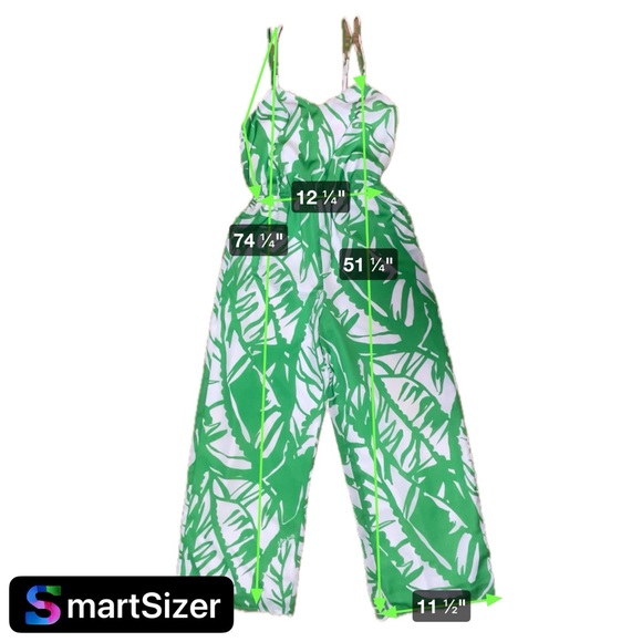 LILLY PULITZER for TARGET Green and White Jumpsuit Romper w/ side pockets - Picture 4 of 11
